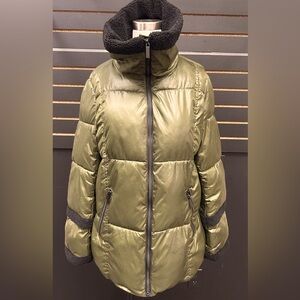 Womens Green & Black French Connections Coat. Size L